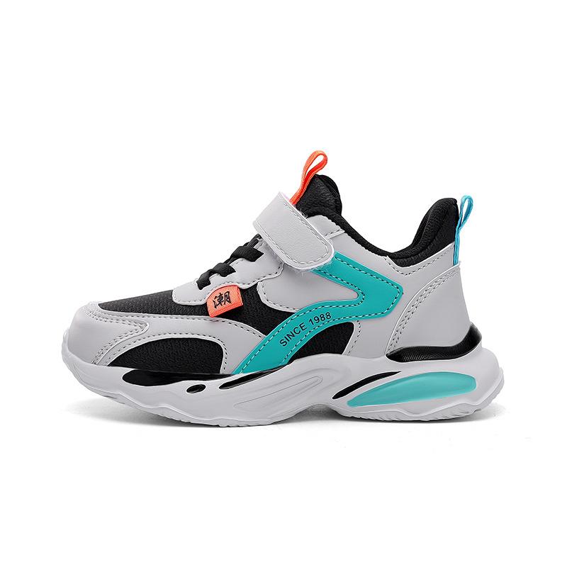 Boys shoes 2025 autumn and winter leather classmates boys sports shoes middle and older children running shoes children's sports shoes tide