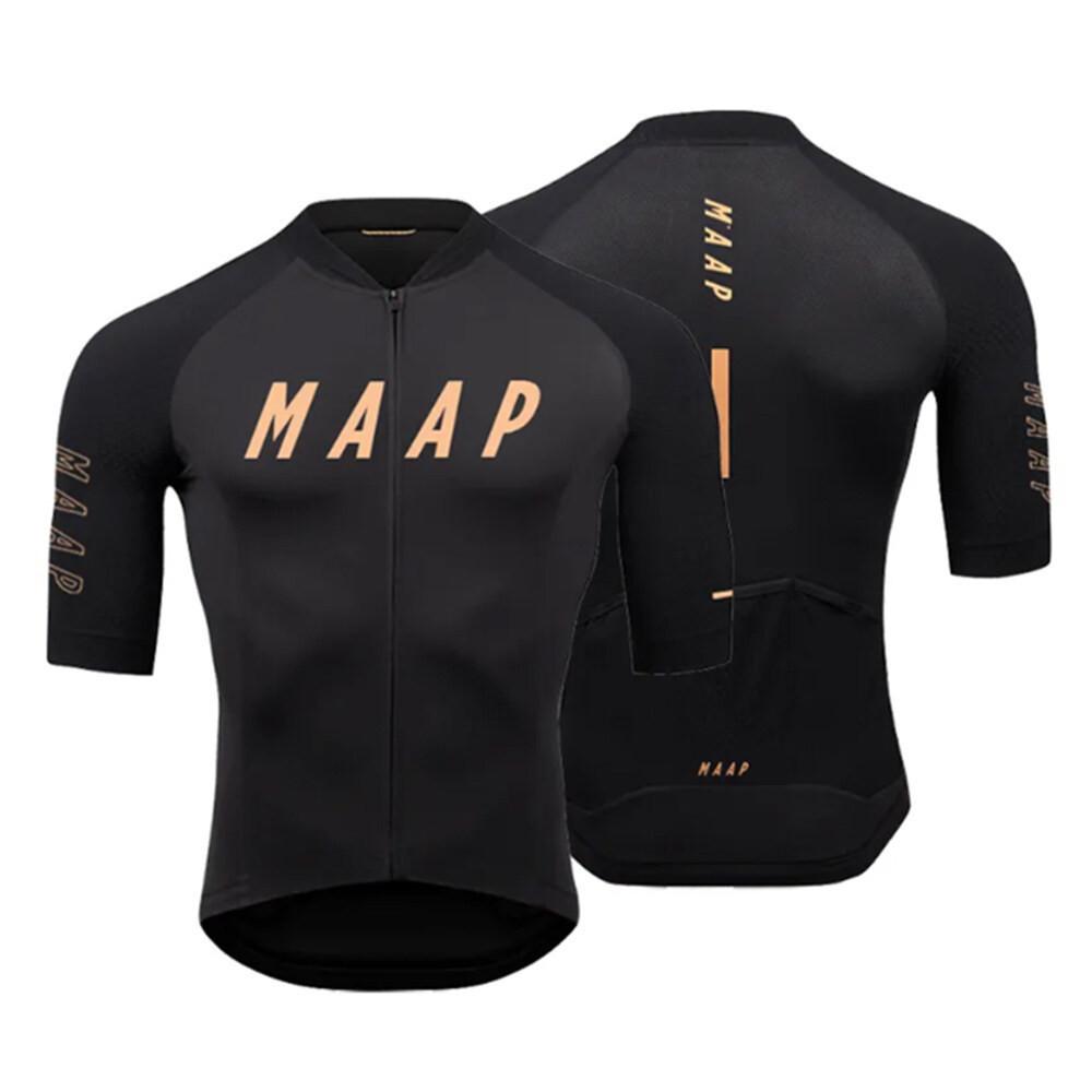 Powerband MAAP Pro Radtrikot Anti-UV Herren Damen Fahrrad Radbekleidung Mode Bike Trikot Kurzarm Schnelltrocknend Radtrikots M