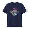 Fight Cancer In All And Every Color Ribbons Flower Heart T Shirt Vintage Washed Soft Comfortable Designer Clothes Breathable