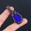 Lapis Lazuli Pendant Handmade Gemstone Jewelry, 999 Copper Wire Wrapped  Pendant ,Unique Design Jewelry Pendant