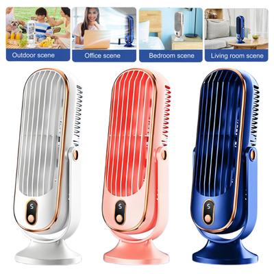 Stolní ventilátor Turbofan s digitálním displejem, tichý osobní ventilátor se 3 rychlostmi, dobíjecí malý ventilátor s časovačem pro ložnici, kancelář