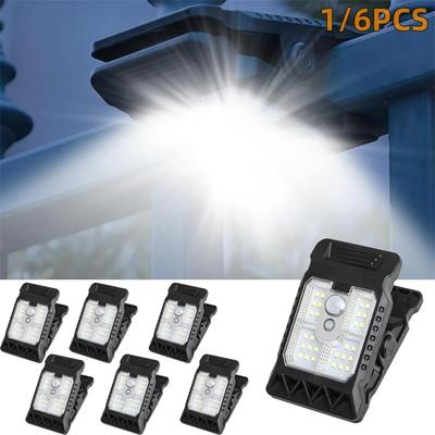 1-6 Adet LED Klipsli Güneş Enerjili Işıklar Dış Mekan Su Geçirmez LED'ler Hareket Sensörlü Işıklar 3 Mod 3 Montaj Yöntemi Çit Garaj için Güneş Enerjili Güvenlik Aydınlatması