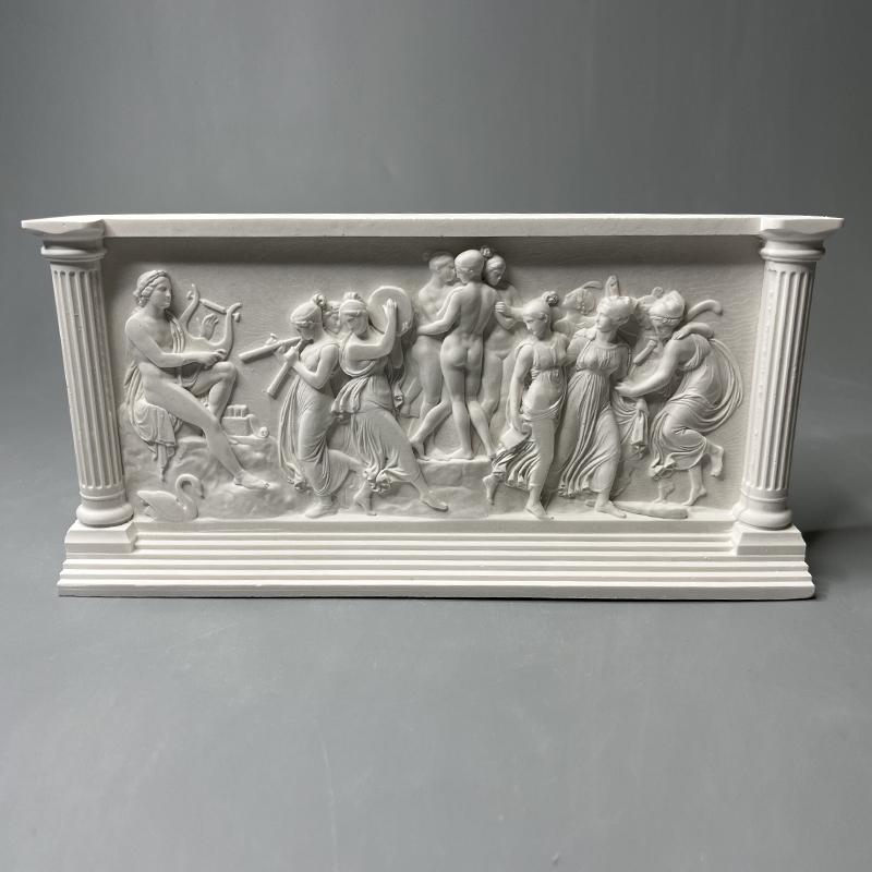 Dancing Muse Exquisite Three-Dimensional Relief Plaster Statue Decorated Desktop Ornaments Art Figurine Decoration Gypsum DIY
