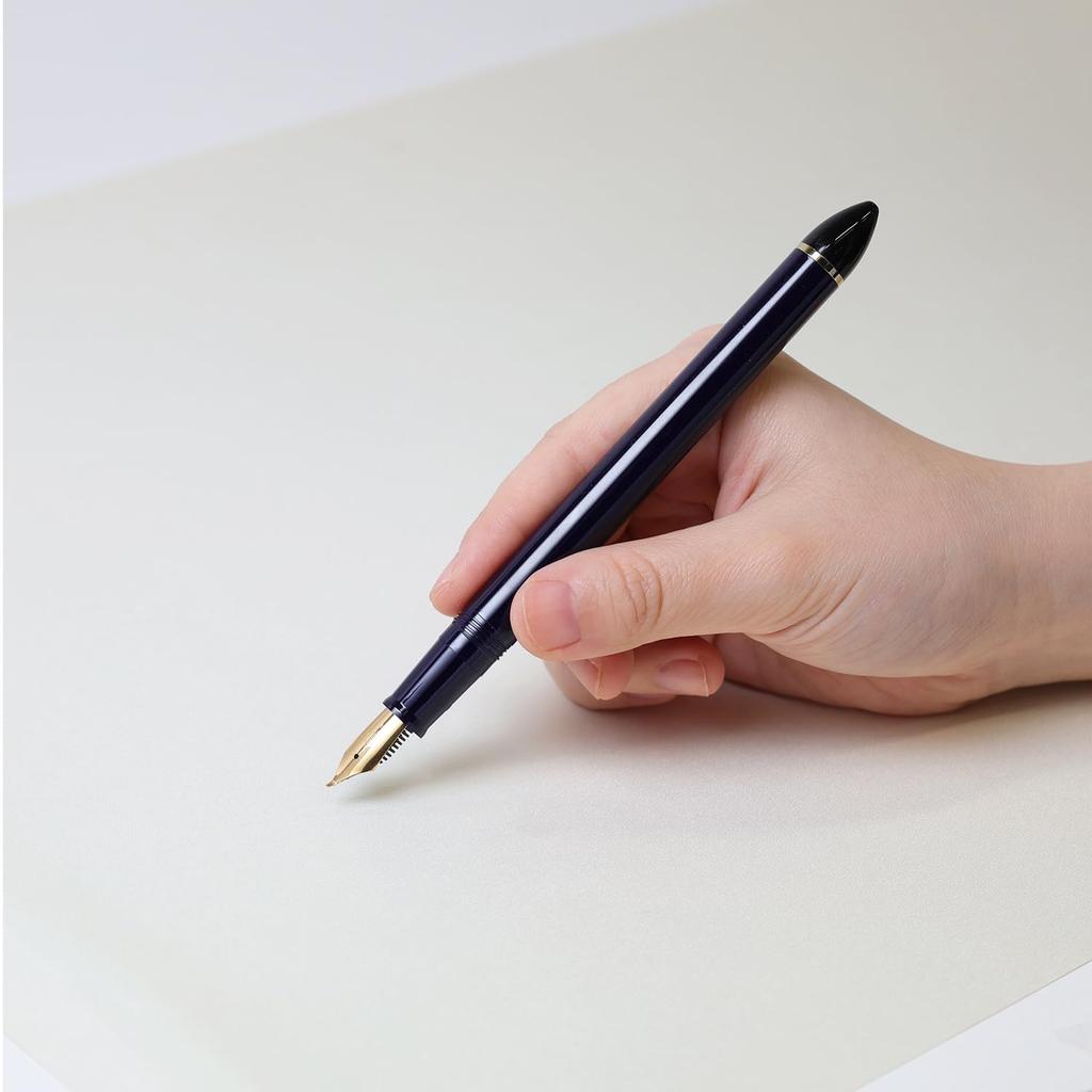 Sailor Fountain Pen Fude DE a Fountain Pen That Lets You Write Calligraphy Navy Mannen, (new Specifications), Blue, 12-0150-040
