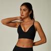 Womens Seamless Yoga Set With Deep V Sports Bra High-Waisted Legging Shorts Breathable Nylon Spandex Workout Outfit