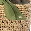 Ribbon-switch knit tote bag