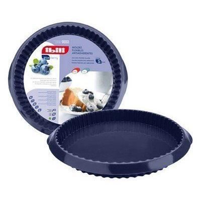 Moule À Tarte - Ibili - 870007 - Silicone - 28 Cm - Dentelé - Bleu
