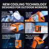 High-speed Waist Fan Outdoor Fan Portable Waist Hanging Neck Strong Dual Air Vents Fans for Travel Sports Courier Outdoor Work