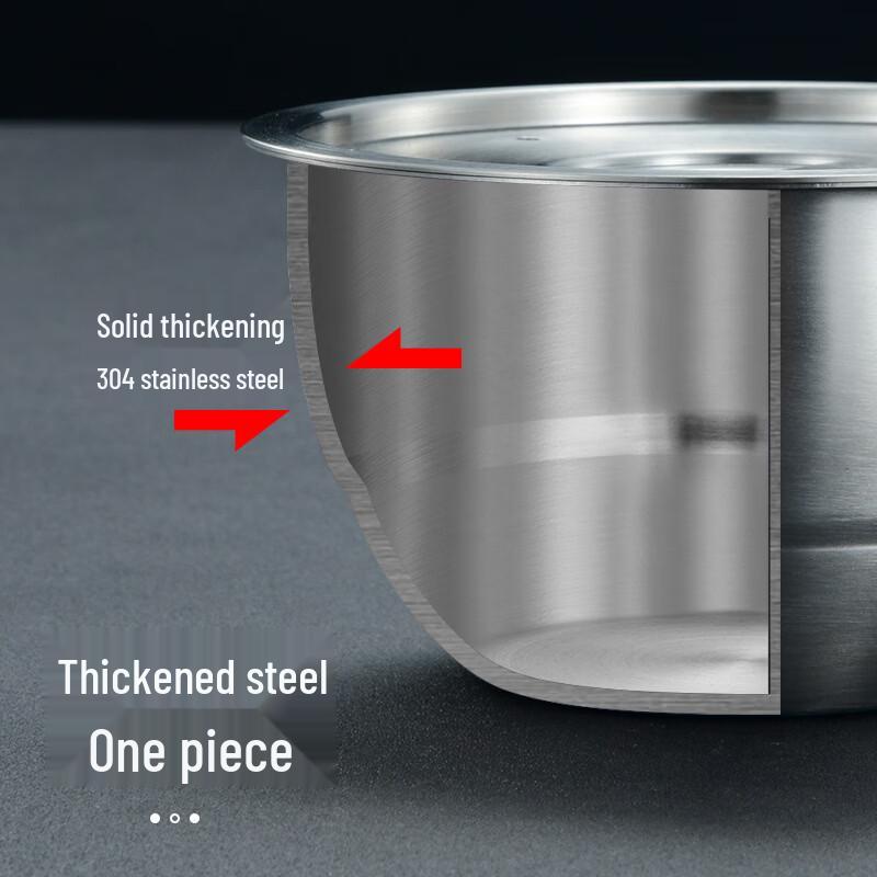 Lijia 304 Stainless Steel Steaming Bowls with Lids, 2-Pack