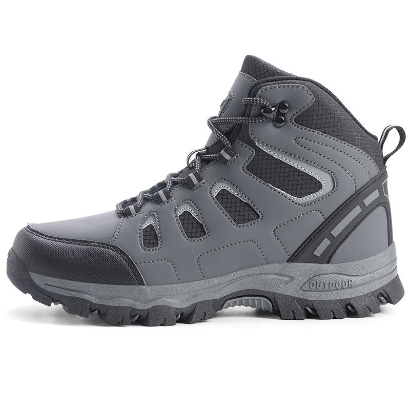Foreign Trade Mountaineering Shoes Men's High-top Large Size Breathable Anti-splashing Non-slip Camping Shoes Women's Outdoor Mountaineering Shoes Men