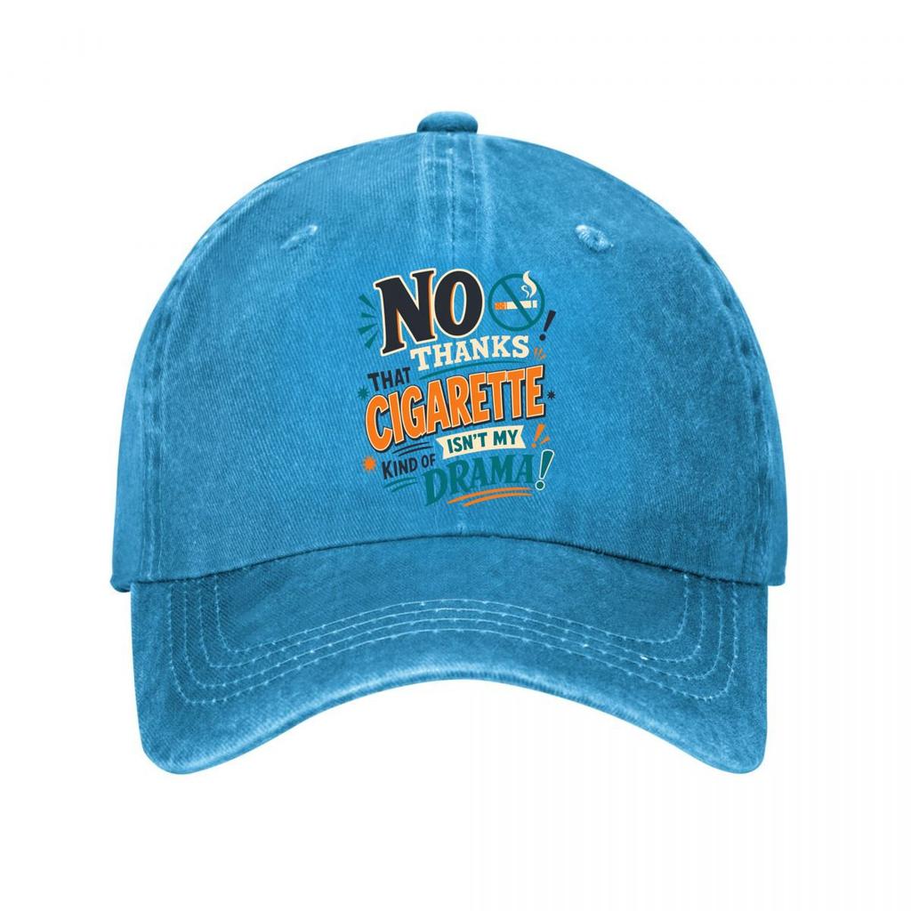 Humorous Anti Cigarette Quote Typogr New Vintage Washed Cotton Baseball Cap Sun Hats