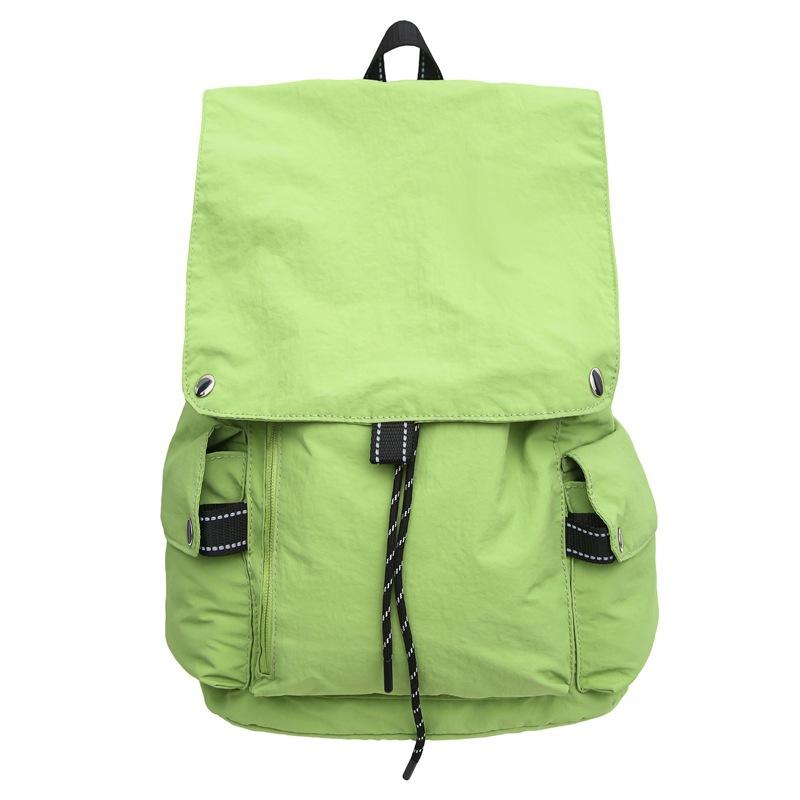 2025 new Korean niche casual simple style solid color backpack women's commuting versatile large-capacity student schoolbag