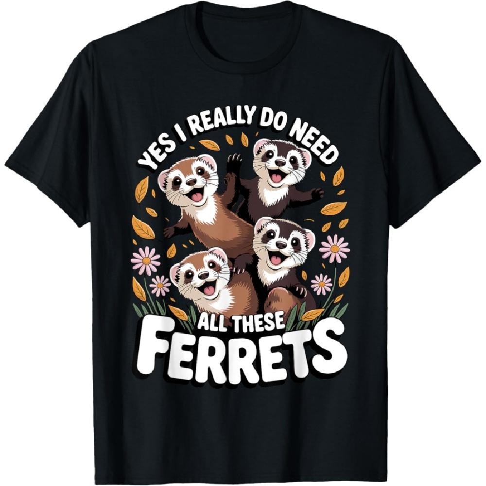 

Best Ferret Art For Men Women Kids Pet Ferret Lovers Ferret T-Shirt XXXXXL чорний