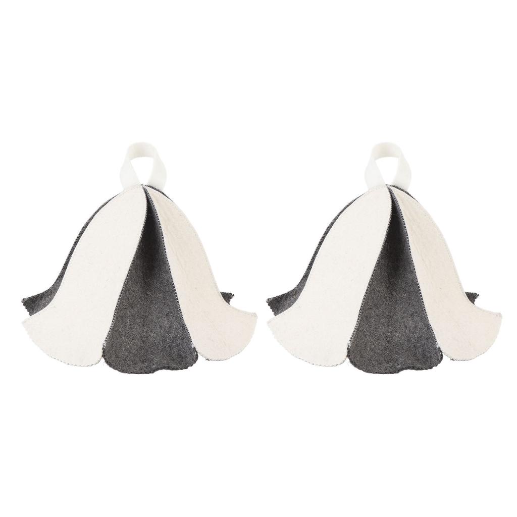 2pcs Steam Room Sauna Hat Insulating Comfortable Breathable Sauna Cap for Bathhouse Hot Dry Steam Ro