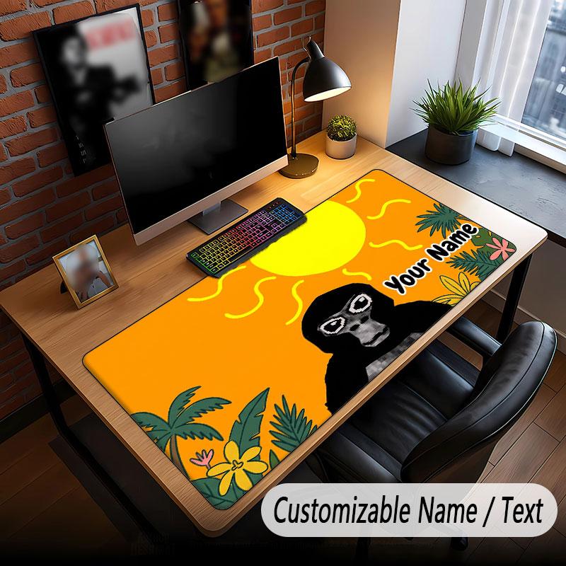 Custom Name Text Big Mouse Pad,Gorilla Tag Soft Non Slip Extended Desk Mat For Home Office