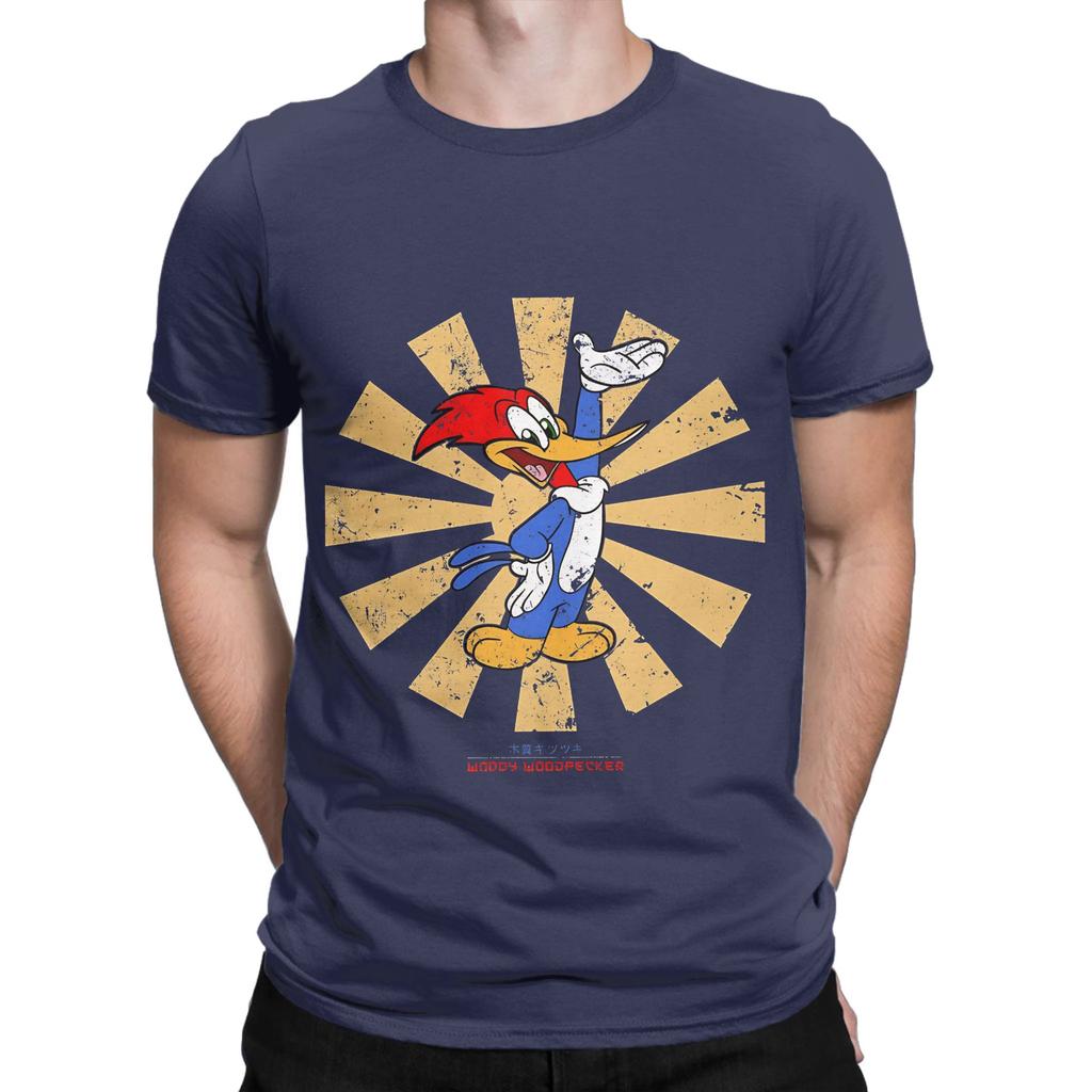 Woody Woodpecker Retro Japanisch Lustig Grafik 100% Baumwolle T-Shirt Woody Woodpecker T-Shirts Oberteile Für Unisex