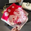 Women's 70cm Leopard Print Silk Scarf - Versatile Square Scarf for Professional and Casual Wear