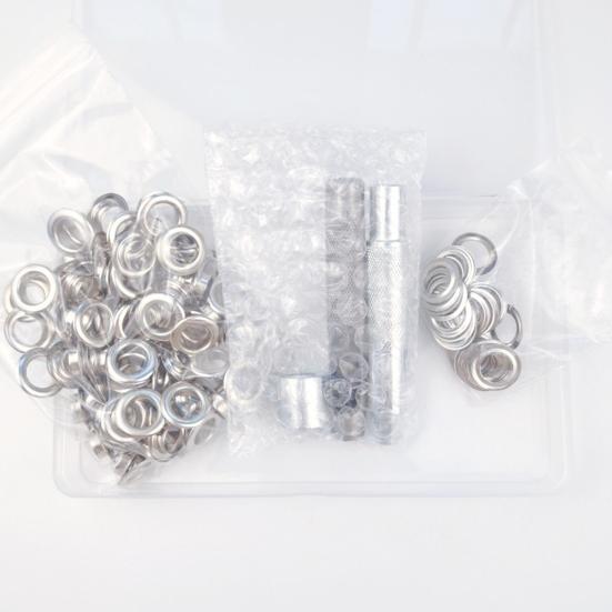 1 Set Eyelet Button Easy To Use Hole Punching Kit for Waterproof Tarpaulins Curtains Awnings Shoes Bags