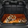 1pc 2D Flat Thin Lightweight Cushion Mat, Realistic Tiger Print, Car Trunk Temporary Pet Liner