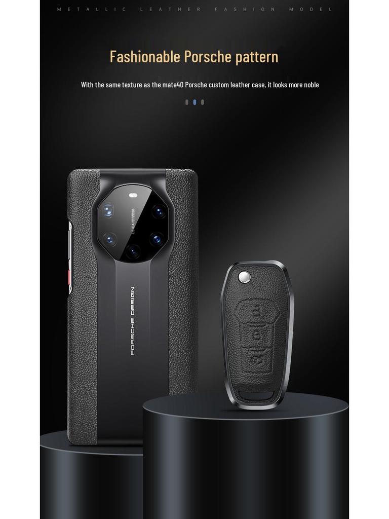 Ford Schlüsselhülle: Edge, Focus, Mondeo Echtleder & Metall Schlüsselanhänger