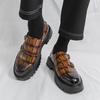 Fashion Casual thick soled men's leather shoes British style Party Business Outdoor Fashion Street loafer Derby Slip on New Hot selling