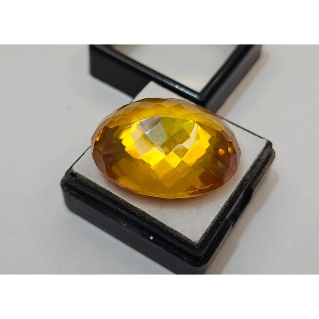 Certified Yellow Color Zircon Cambodia Oval Cut 80+ Ct Fabulous Loose Gemstone