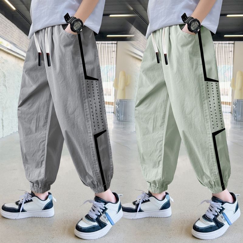 

Брюки для мальчиков, повседневные рабочие брюки, весенне-осенняя детская мода для больших мальчиков, свободные брюки, модные брюки до щиколотки