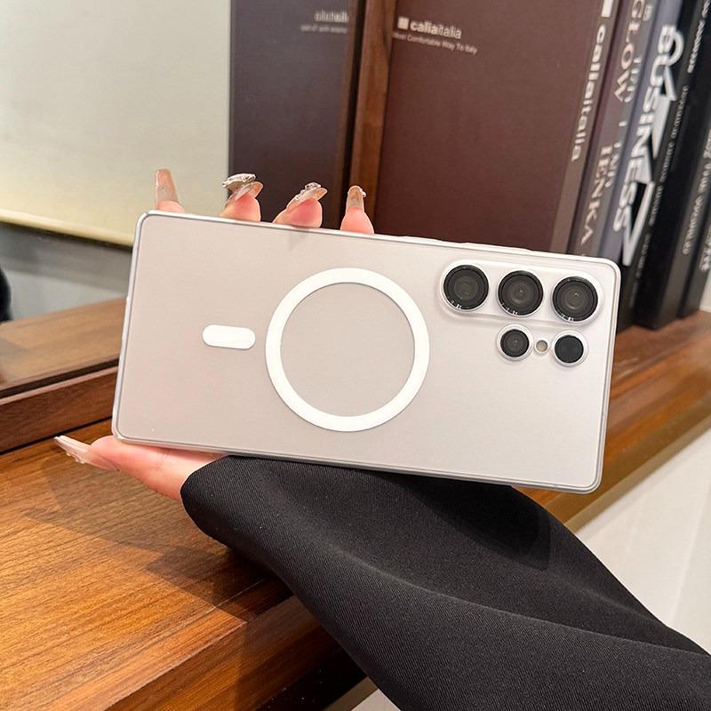 For  Frosted Translucent Case for Samsung Galaxy S26 S2 Ultra S24 S23 S22 Plus Wireless Charging Hard PC Cover