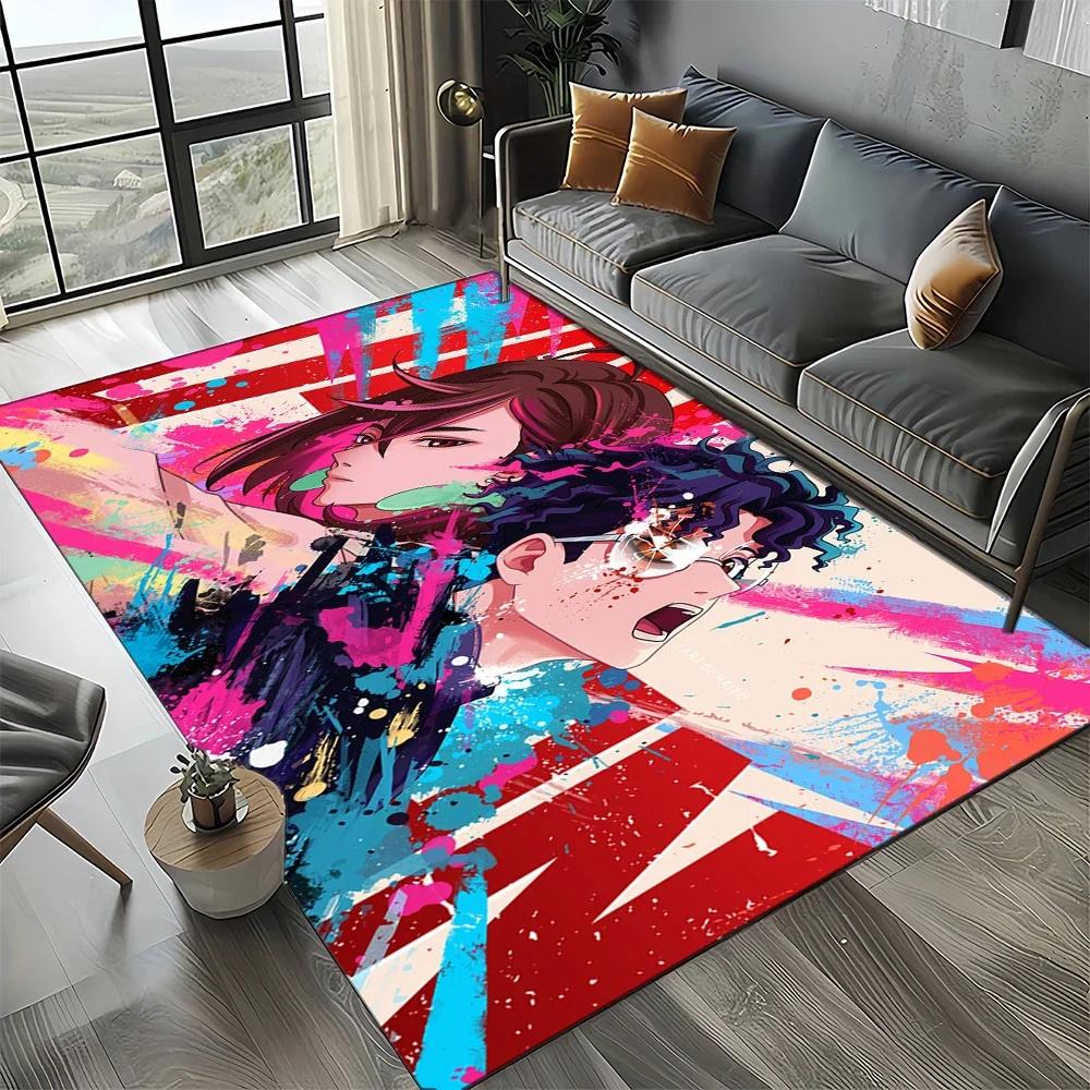 DAN DA DAN Anime Cartoon 3D Carpet Rug for Living Room Bedroom Home Sofa Decoration,Kids Play Non-slip Floor Mat Gift