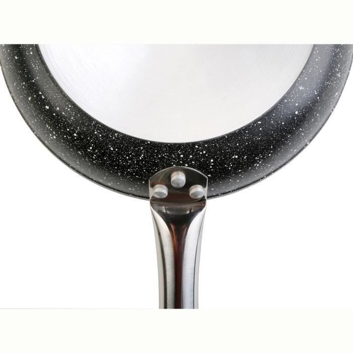 Poêle à frire - wecook - granite noir - 16 cm - antiadhésive - écologique - aluminium forgé