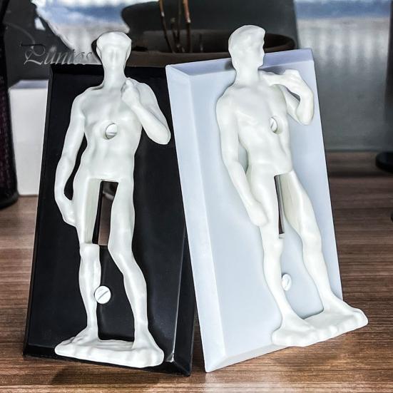 

Людина Скульптура Розетка Настінна пластина 3D Боді-арт Одинарний перемикач світла Пластина Домашній офіс Вітальня Ванна кімната Кухня Декоративна ємність Розетка чорний