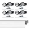 Bypass Door Hardware 5ft Bypass Closet Door Track Kit for 2 Door System