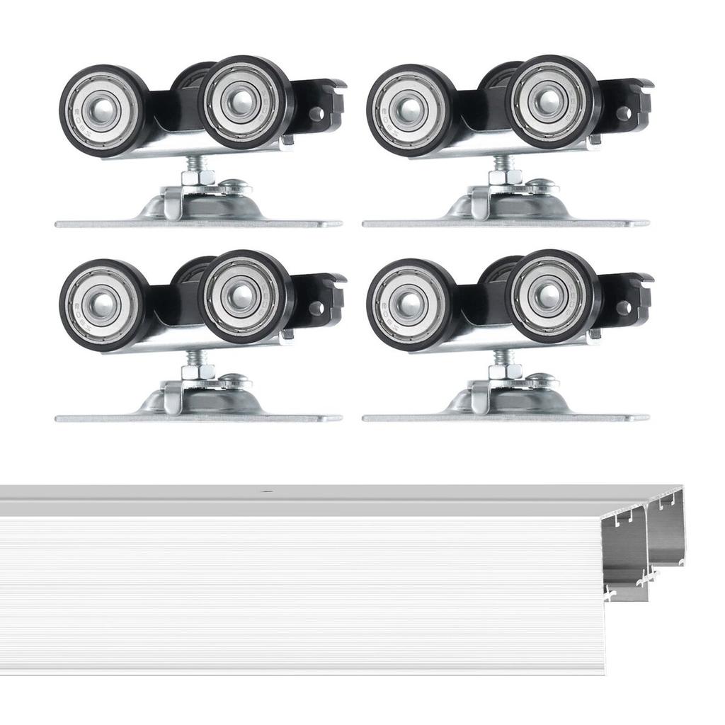 Bypass Door Hardware 5ft Bypass Closet Door Track Kit for 2 Door System