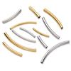 10Pcs/Pack Stainless Steel Curved Tube Spacer Beads Connectors For Handmade DIY Jewelry Making Bracelet Necklace Accessories