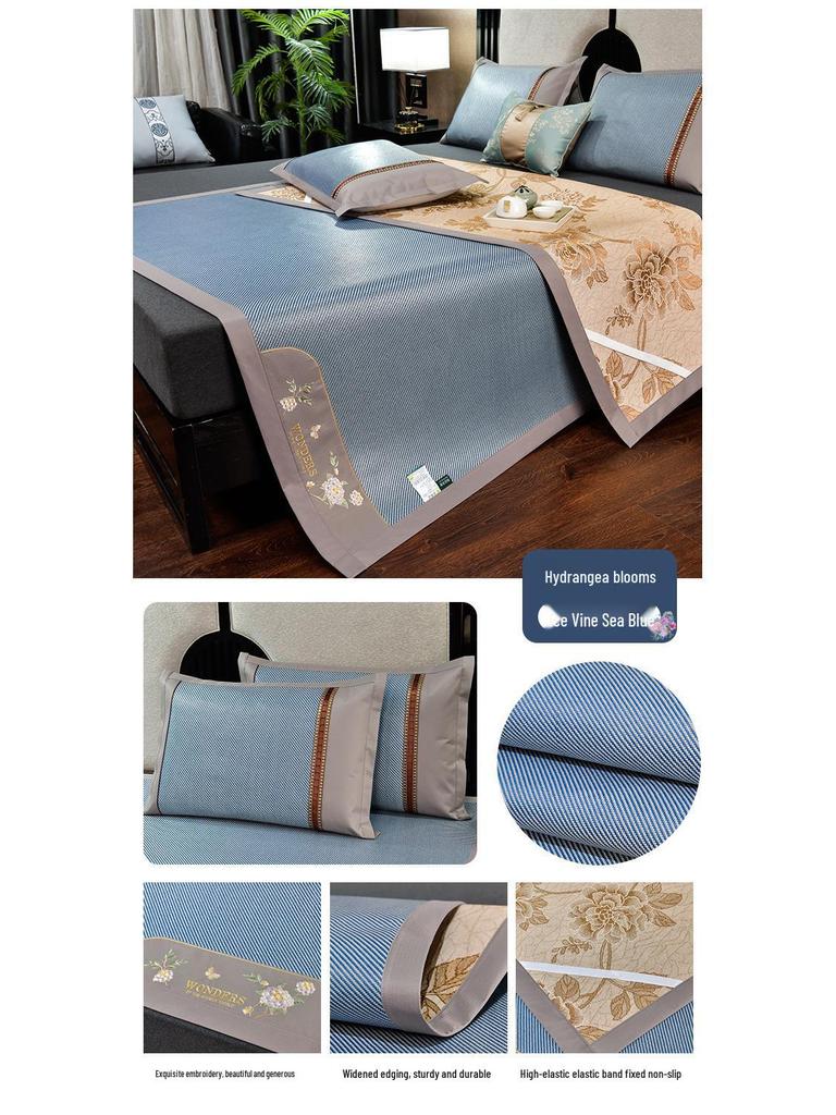 Summer Double-Sided Ice Rattan & Bamboo Cooling Mat