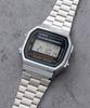 Digital Watch Silver Men's