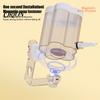 Budgie Water Bottle Automatic Bird Dispenser for Cage, Inside Outside Cage Mount Magnetic Parrot Space-saving Waterer Feeder, Transparent Cockatiel