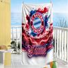 Bayern Munich Soccer Fan Art Personalized Name Beach Towel Soft Durable Quick-Dry Suitable for Swimming Gym Camping Yoga Vacation
