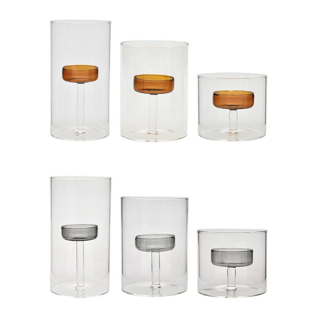 Tealight Holder Windproof Glass Creative Anniversary Festive Decorative Centerpiece Dinning Holiday Event Tabletop Ornaments