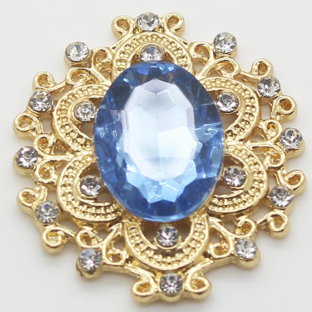 Wholesale 50Pc 24*28mm Mini Golden Metal Crystal Acrylic Button Diy jewelry Accessories FlatBack Base Settings Handmade Fitting