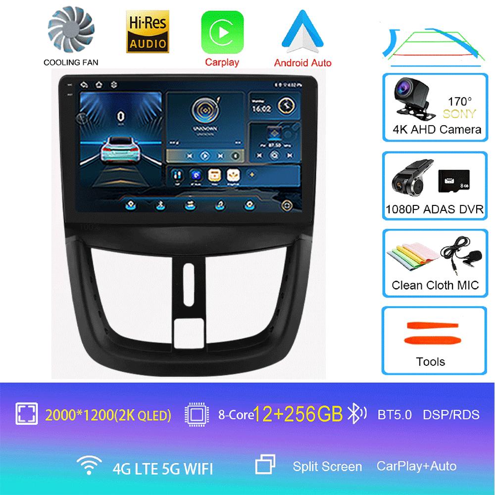 Android 14 Carplay Auto For Peugeot 207 CC 207CC 2006 - 2015 Car Radio GPS Multimedia Video Player Stereo WIFI+4G DSP