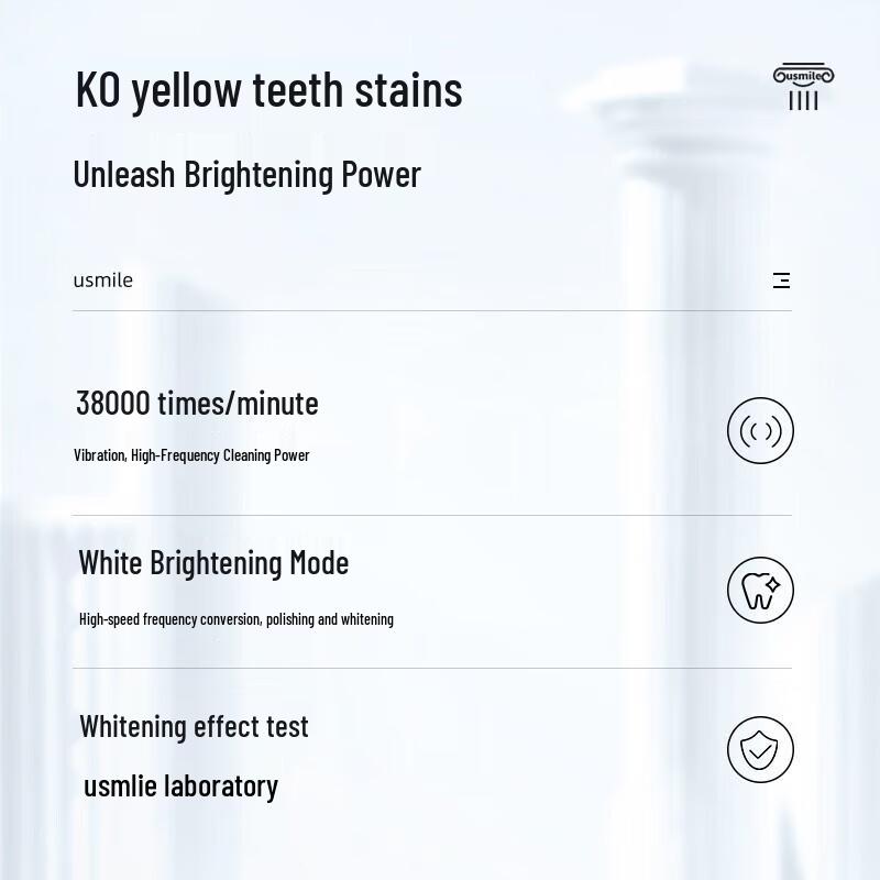 usmile Y1S Sonic Electric Toothbrush CN Plug (adapter Included)