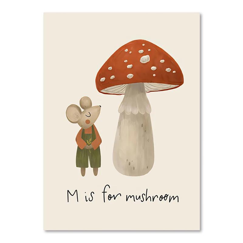 Nordisk Tegneserie Løve Kanin Mus Gås And Veggkunst Lerret Maleri Barnerom Plakat og Trykk Bilder Baby Barn Rom Dekor