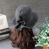 Vintage Wool Bucket Hats Ladies Bowler  Fashion Bows Basin Hat Fisherman  Woman Winter Black Coffee Dark Camel Hat
