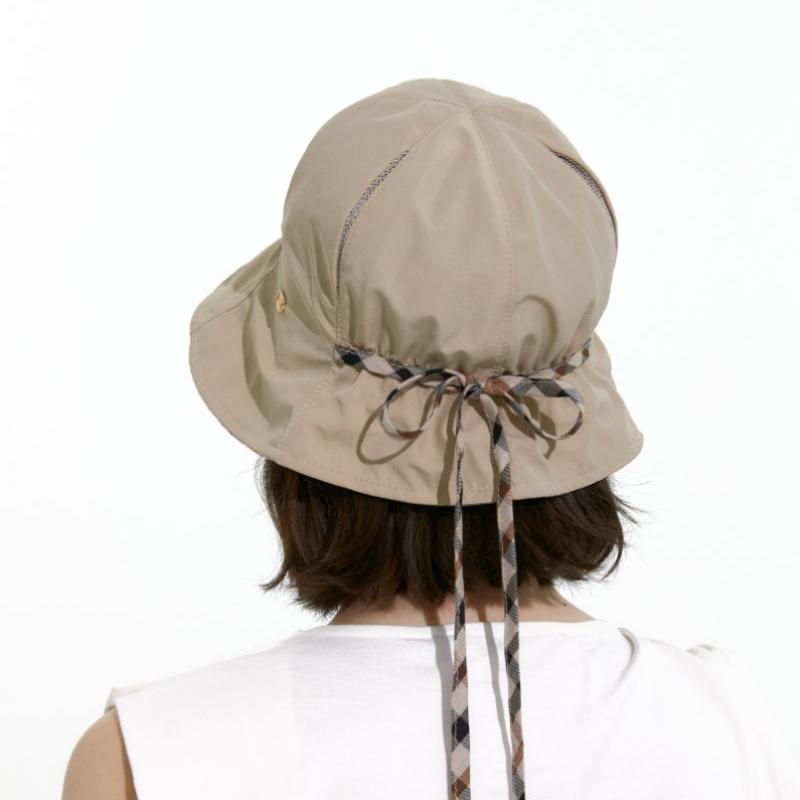 Daks Back Banding Slit Point Check Strap Beige Bucket Hat Dbhe5e227iv