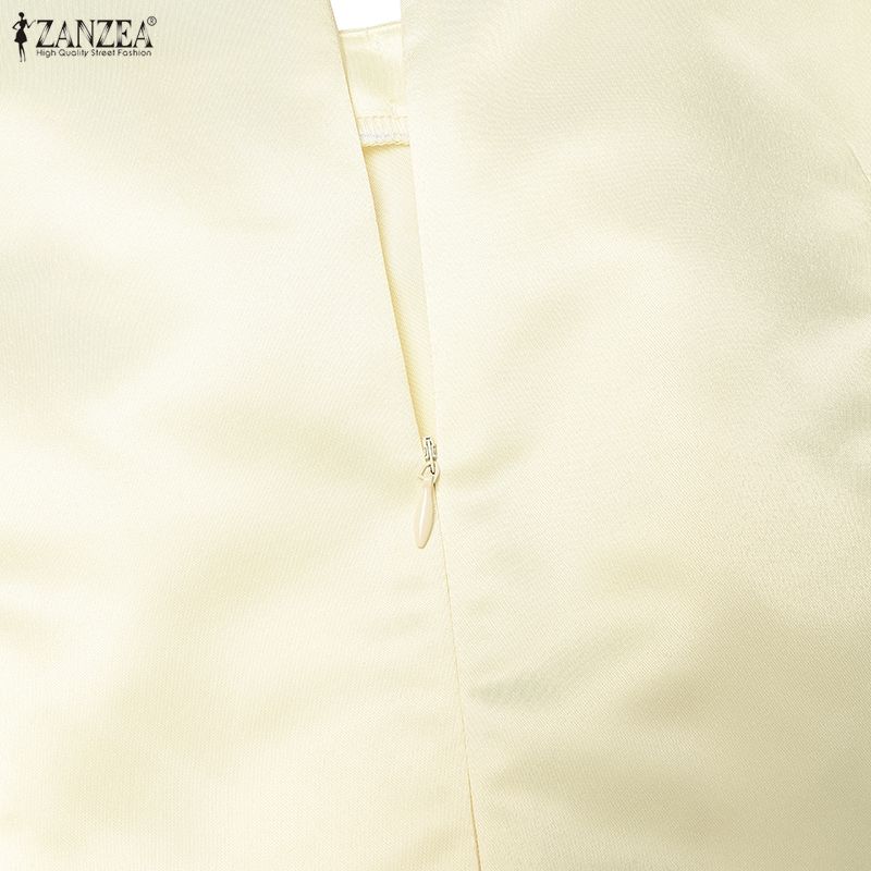 ZANZEA Women Casual U-Neck Summer Sleeveless A-line Dress