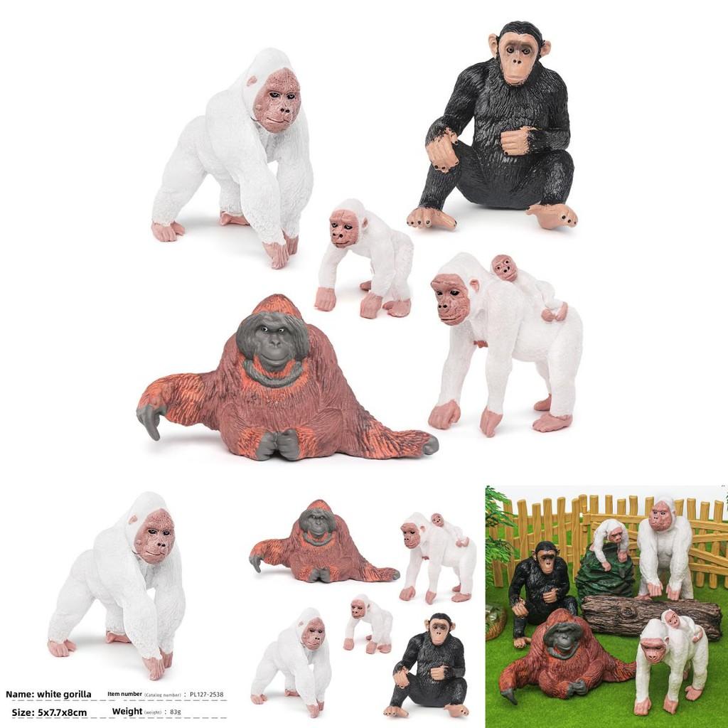 Realistic Gorilla Nature Scene Pvc Statue For Kids Educational Play