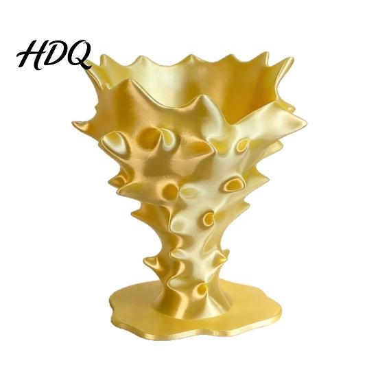 Modernes Dekoratives Ornament Kreative 3D-gedruckte Blumenvase Minimalistischer Behälter Leichter Luxus Tischvase Künstlerischer Blumenarrangement-Halter für Zuhause