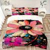 3Pcs Floral Print Printed Bedding Set, Breathable And Soft, Machine Washable, Christmas Gift, Suitable for Bedroom Decoration, 15185
