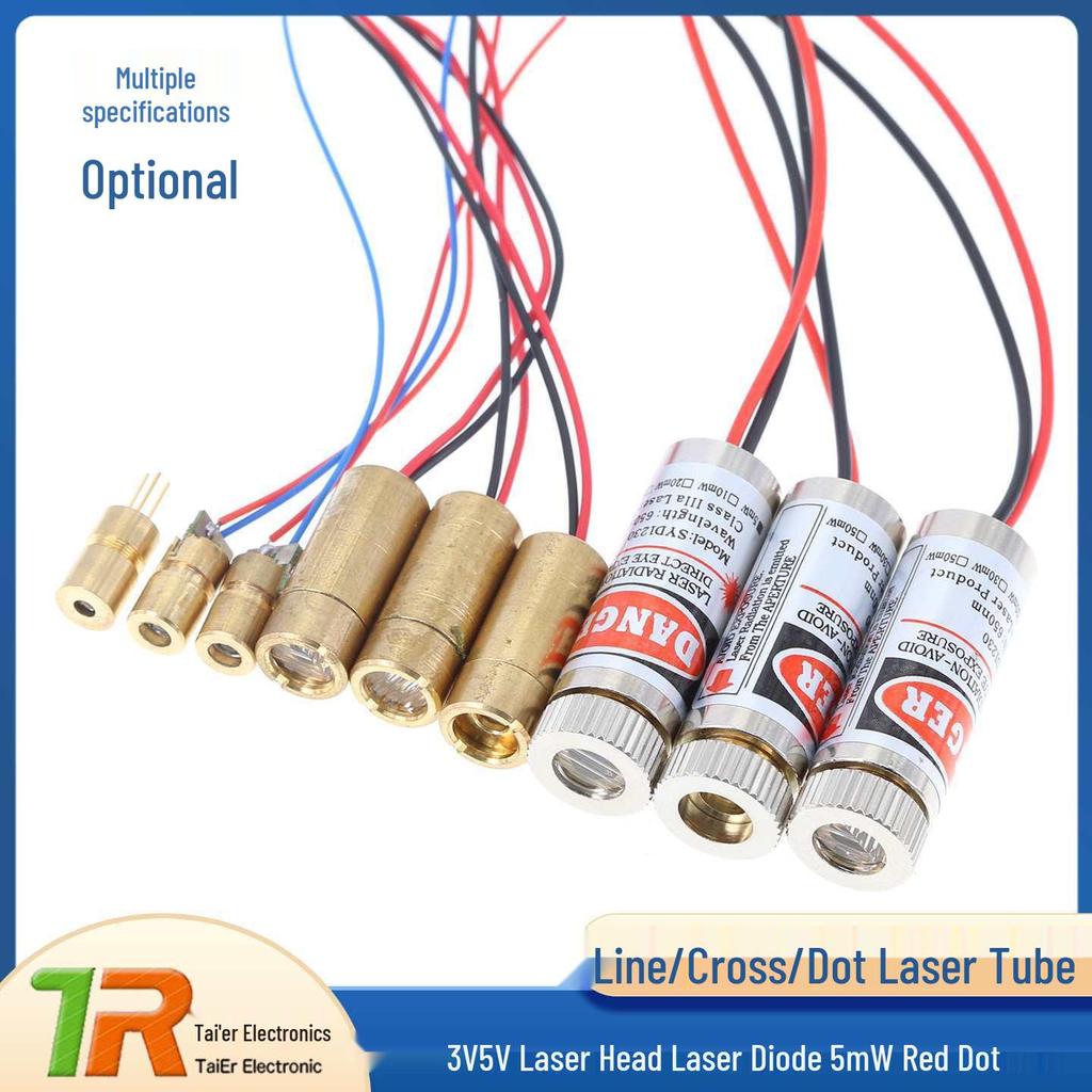 3V-5V 5mW Red Dot & Line Laser Diode, Copper Semiconductor, 6-12MM Diameter